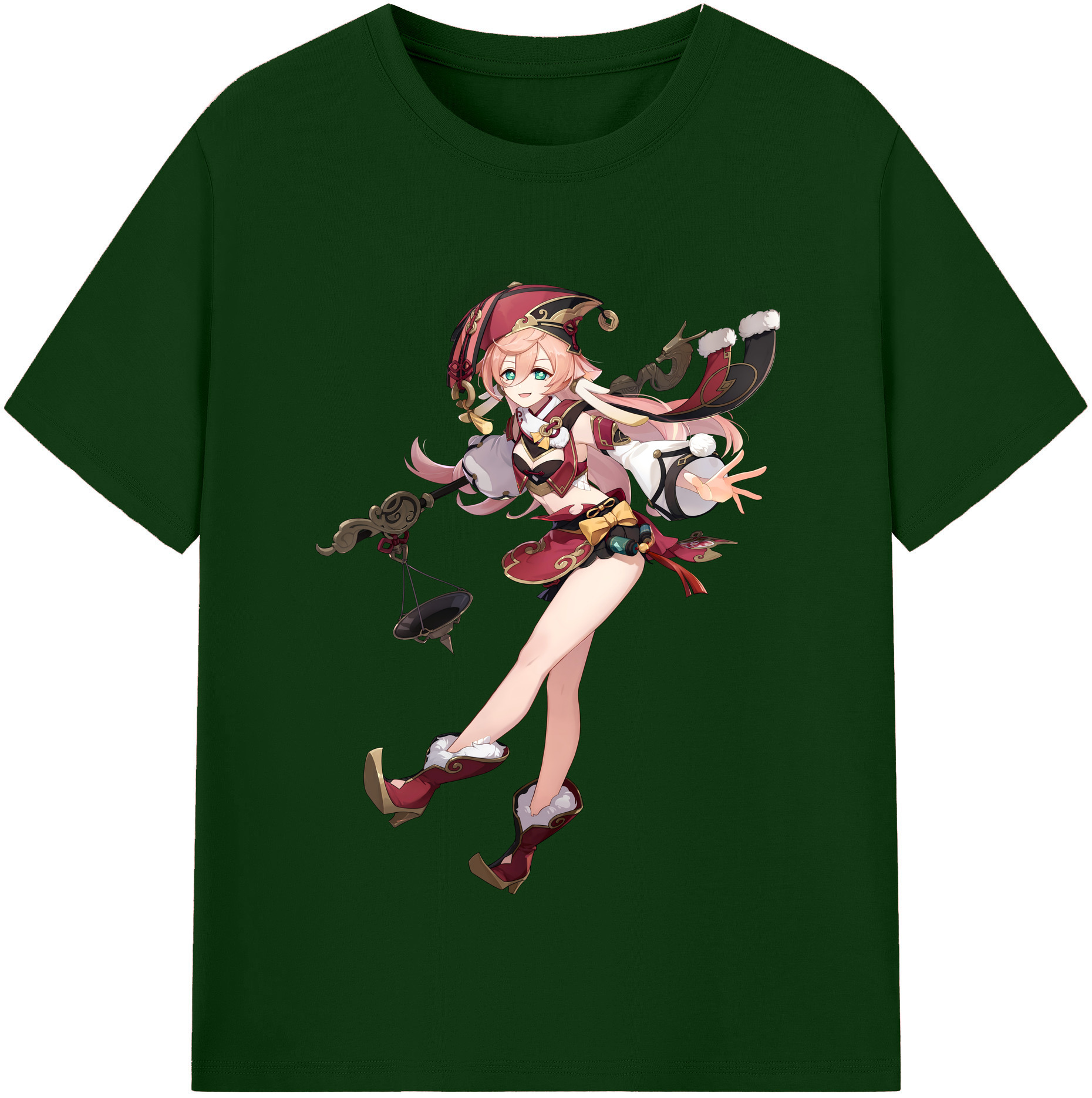げんし神 ヤンフェイ genshin Yanfei 綿100％半袖Tシャツ（フロントプリント）